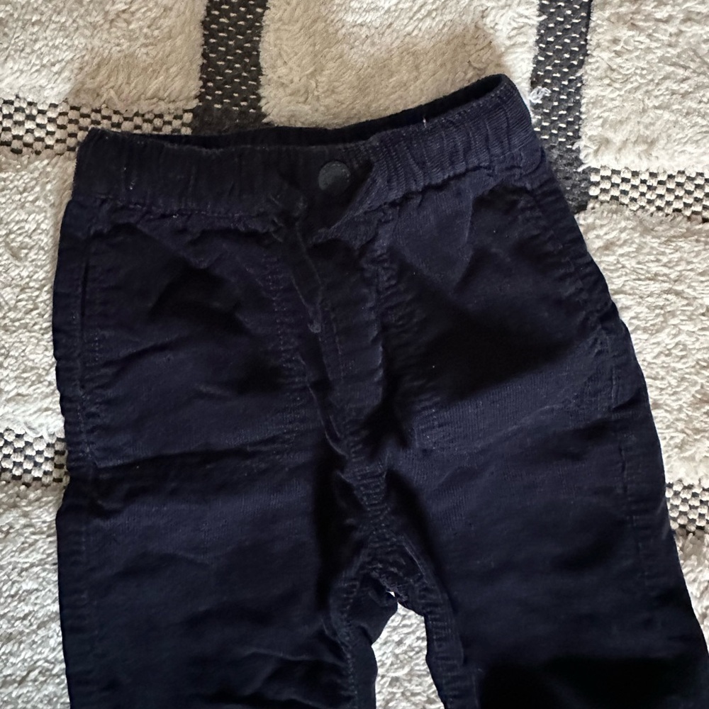 Zara Soft Lined Corduroy Drawstring Elastic Waist Pants Sz 18-24M - Picture 3 of 4